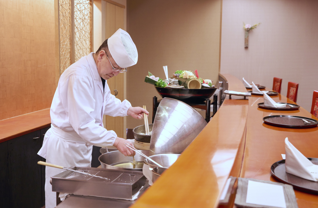 画像：天ぷらカウンター