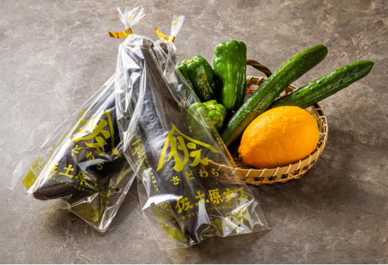 宮崎県産の佐土原ナスやピーマンなどの野菜