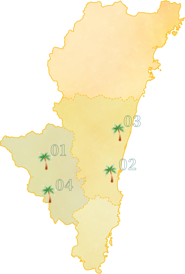 宮崎県イラストマップ