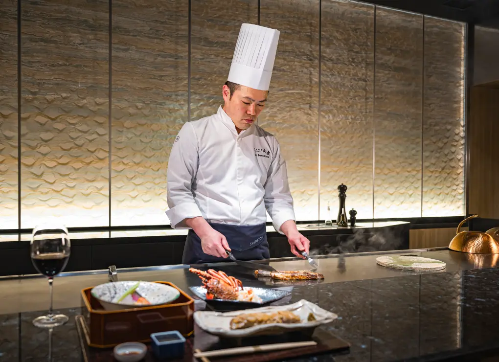 画像：鉄板割烹「山吹」のライブキッチン