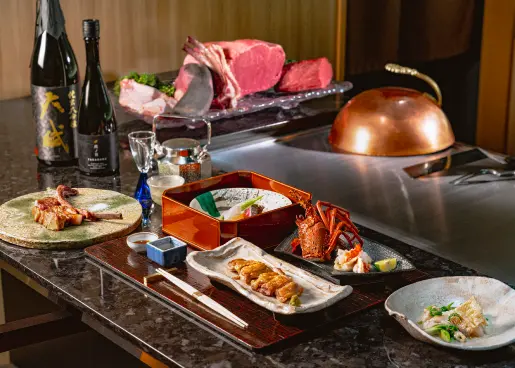 画像：鉄板割烹「山吹」の提供メニュー